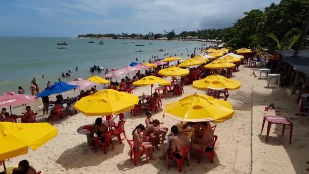 Santa Cruz Cabralia Brazylia Stycznia 2023 Widok Plażę Coroa Vermelha — Wideo stockowe