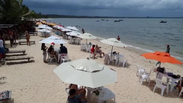 Santa Cruz Cabralia Brasilien Januari 2023 Utsikt Över Stranden Coroa — Stockvideo