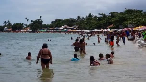 Santa Cruz Cabralia Brasilien Januari 2023 Utsikt Över Stranden Coroa — Stockvideo