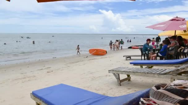 Santa Cruz Cabralia Brasilien Januari 2023 Tiden Förfaller Stranden Coroa — Stockvideo