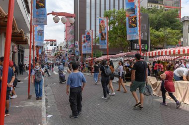 Sao Paulo, SP, Brazil - December 31, 2022: view of Liberdade, Japanese-themed neighborhood. Tourist destination of Sao Paulo.