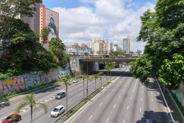 Sao Paulo, SP, Brezilya - 31 Aralık 2022: Radial Leste Bulvarı.