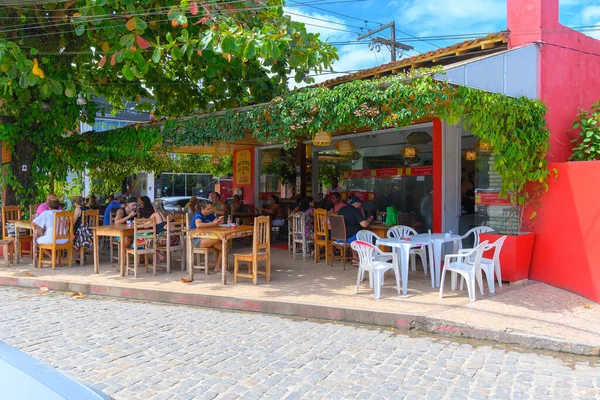 ブラジル ポルト セグロ県アラリアル ダジュダ 英語版 2023年1月4日 ムクゲ通りのステーキハウスとジョイルドのセルフサービスのファサード アレリアル ダジュダの有名なレストラン — ストック写真