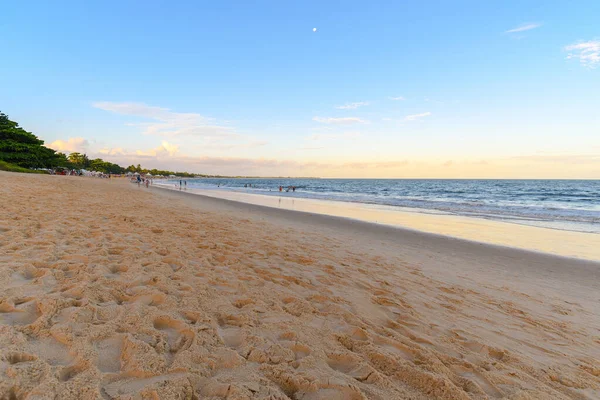 Landskapsutsikt Över Stranden Taperapua Porto Seguro Bahia Brasilien Eftermiddagen Turiststranden — Stockfoto