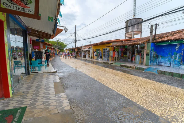 ブラジルのポルト セグロ県アラリアル ダジュダ 2023年1月4日 ダウンタウンの観光客のための地元企業 サンペドロ通りのアジュダ通り 英語版 として知られている — ストック写真