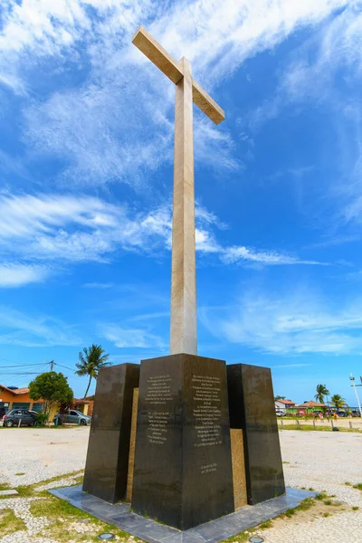 Santa Cruz Cabralia Brazil January 2023 Cross Coroa Vermelha Monument — Photo