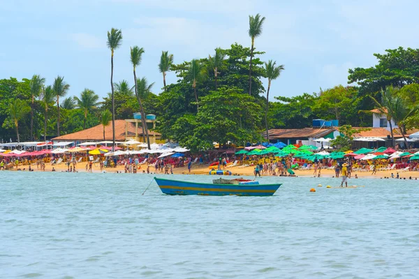 Vista Playa Coroa Vermelha Destino Turístico Santa Cruz Cabralia Estado —  Fotos de Stock