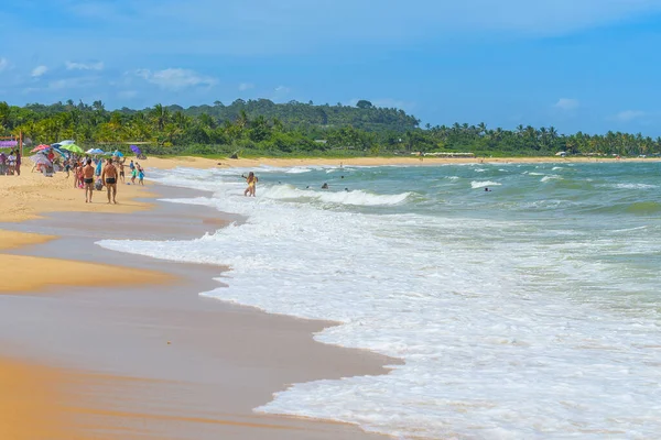 Braziliaanse Noordoostelijke Strand Trancoso Nativos Beach Porto Seguro Deelstaat Bahia — Stockfoto