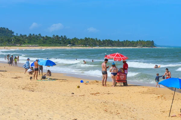 Trancoso Distrito Porto Seguro Brasil Enero 2023 Personas Nativos Beach —  Fotos de Stock