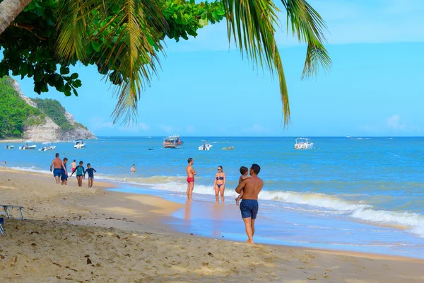 Porto Seguro Brazil January 2023 View Espelho Beach Beautiful Tourist — Stock Photo, Image