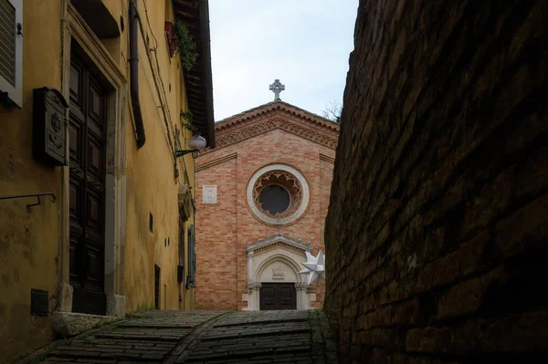 Urbino Daki Dar Sokaklar Marche Bölgesindeki Rönesans Talyan Şehri Arka — Stok fotoğraf