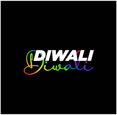 Diwali tipografi vektör grafiği. diwali renkli vektör.