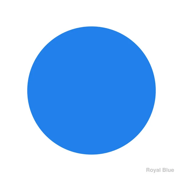 Ícone Vetorial Ponto Cor Azul Real Ícone Redondo Azul Royal — Vetor de Stock
