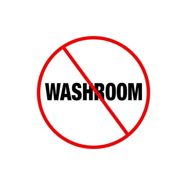 Zakazana Ikona Wektora Toalety Nie Ikony Łazienki — Wektor stockowy