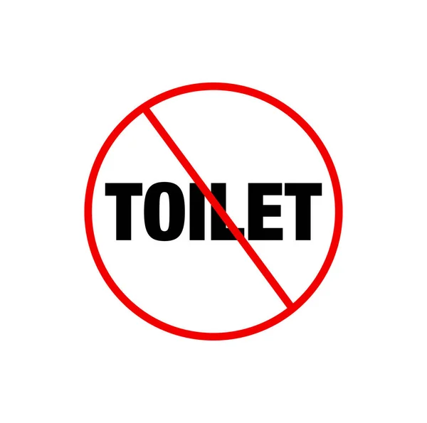 Nelze Použít Ikonu Toalety Typografie Bez Ikony Toalety — Stockový vektor