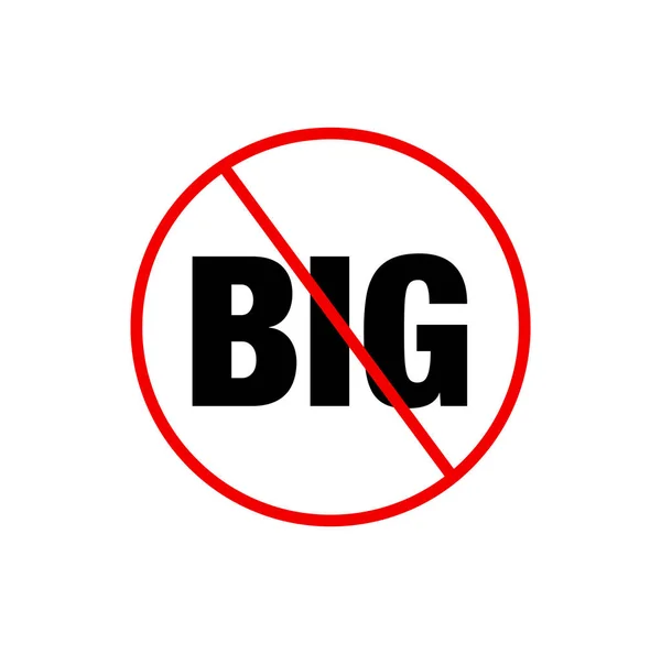 Big Velikost Zakázané Vektorové Ikony Velká Ikona Bez Použití — Stockový vektor