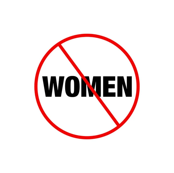 Tak Ada Ikon Vektor Wanita Ikon Vektor Dilarang Wanita - Stok Vektor