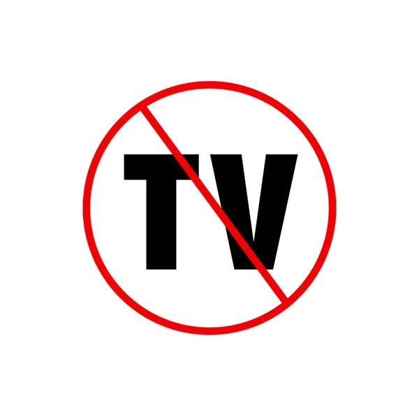 Telewizyjna Ikona Wektora Zakazana Brak Ikony Wektora — Wektor stockowy