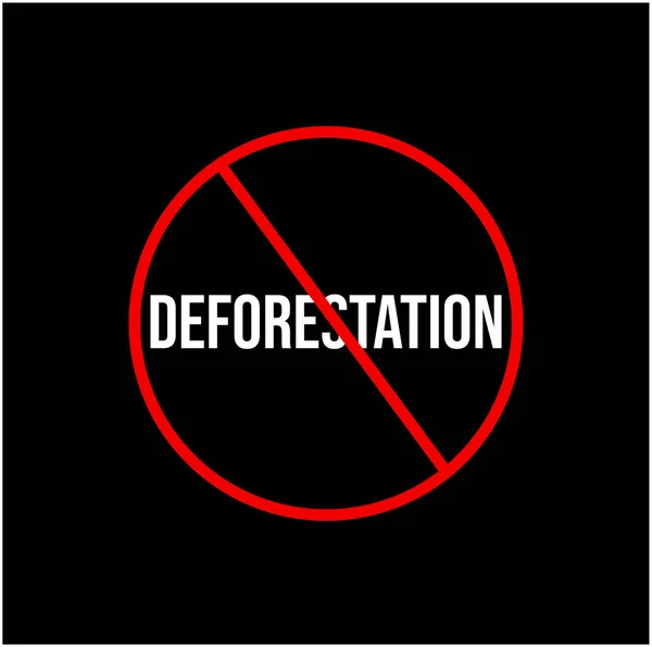 Deforestation Allow Here Icon Deforestation Banned Icon — Stock Vector