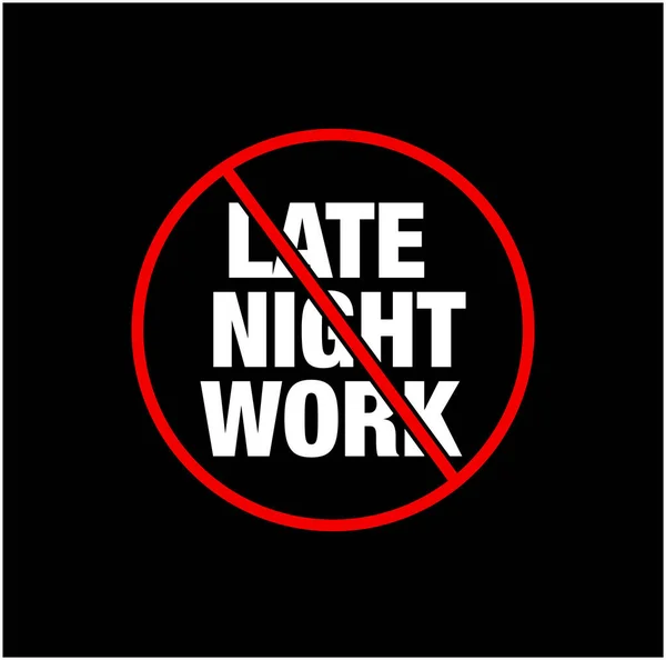 Векторной Иконки Ночной Работы Опоздания Работу — стоковый вектор