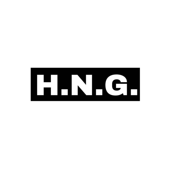 Hng Nombre Empresa Inicial Letras Icono Monograma Hng — Archivo Imágenes Vectoriales