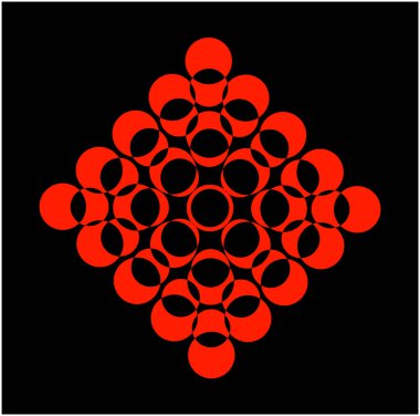 Zarif, kırmızı, yuvarlak, şirin arkaplan.