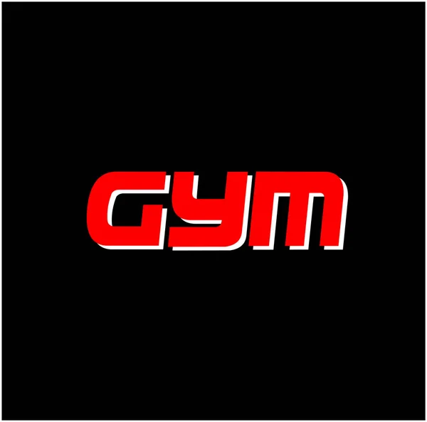 Піктограма Gym Червоного Кольору Типографія Gym — стоковий вектор
