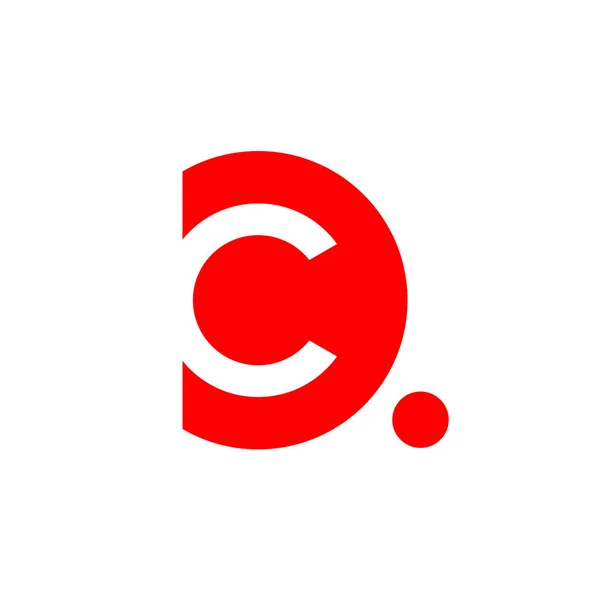 Назва Компанії Перша Буква Монограми Векторна Ікона Червоного Кольору — стоковий вектор