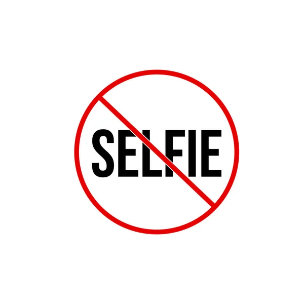 Nie Ikony Wektora Selfie Ikona Zakazana Selfie — Wektor stockowy