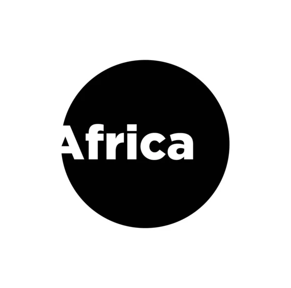 Tipografía Del Continente Africano Redondo Negro África Continente Letras — Vector de stock