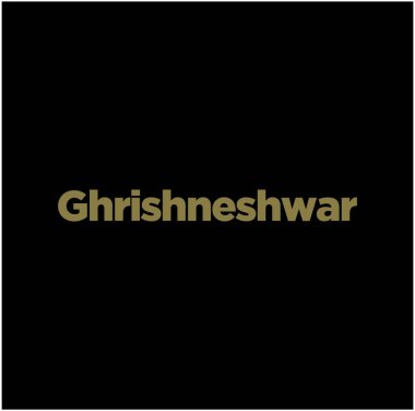 Ghrishneshwar (Lord Shiva) Jyotiringa tipografisi. Ghrishneshwar harfleri.