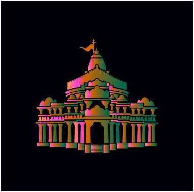 Somnath tapınağı (Lord Shiva tapınağı) simgesi. Somnath mandir sembolü.