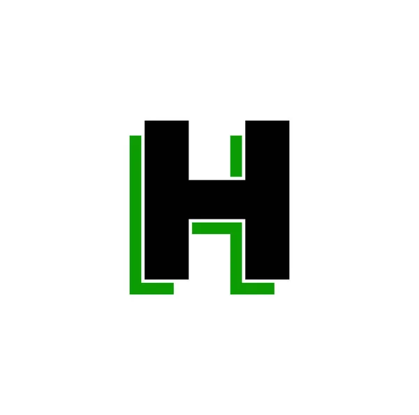 H社名頭文字のアイコン Hタイポグラフィ — ストックベクタ