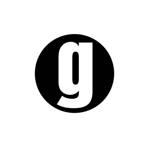G公司名称首字母图标 Black Monogram — 图库矢量图片
