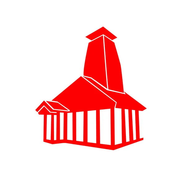 Yamunotri Lord Yamuna Tempelvektor Roter Farbe — Stockvektor