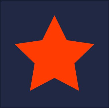 Turuncu yıldız vektör simgesi. izole turuncu sembol.