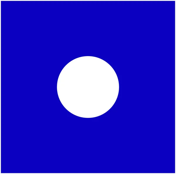 Weißer Punkt Auf Blauem Hintergrund Blauer Isolierter Punkt Hintergrund — Stockvektor