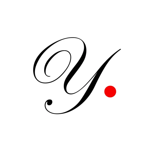 Swirl Monogram Calligraphy Brand Name Icon — Stock Vector