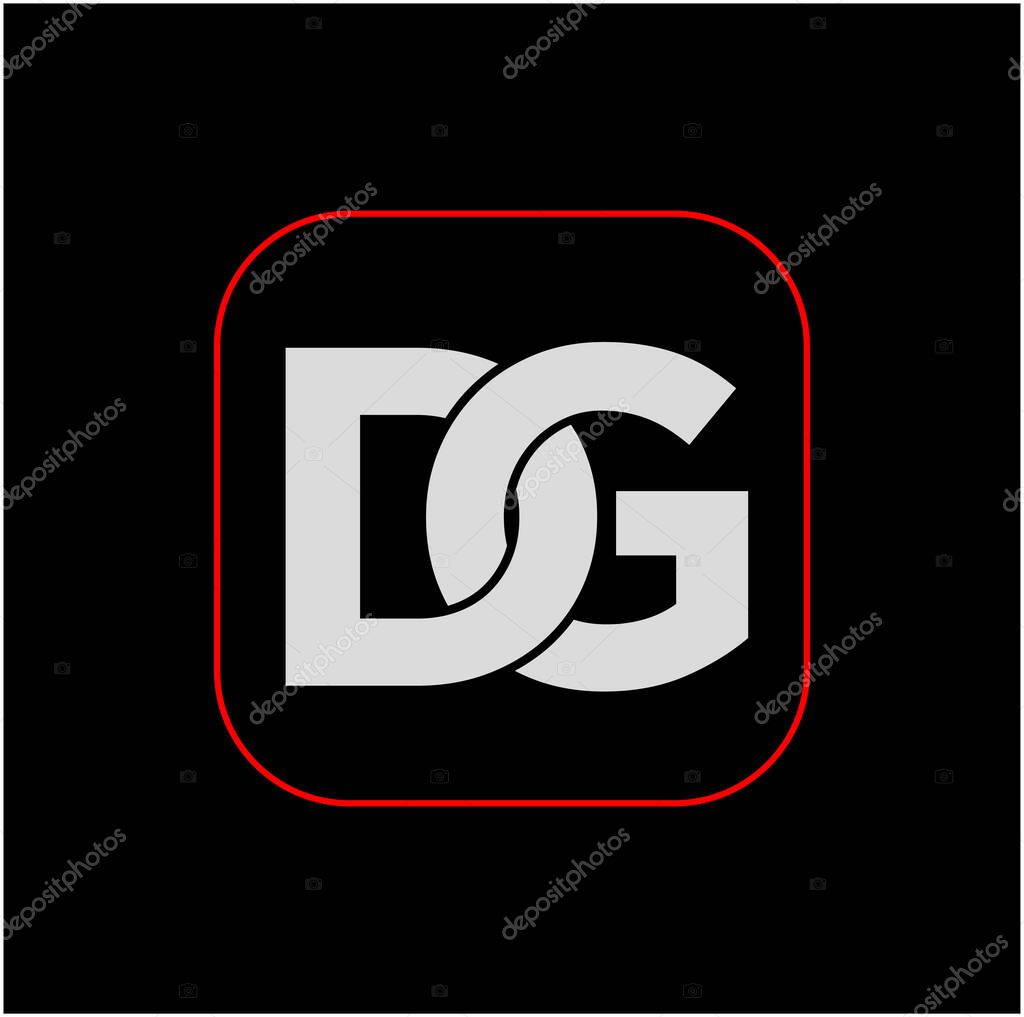 DG company name initial letters icon. DG monogram.