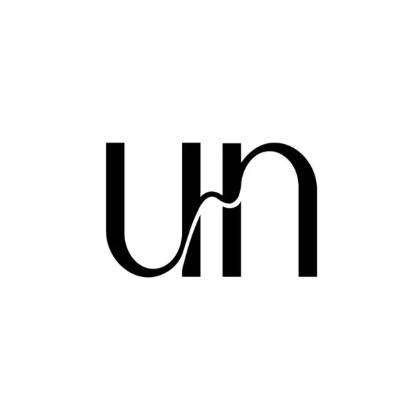Иконка Начальных Букв Бренда Uhn Uhn Символ — стоковый вектор