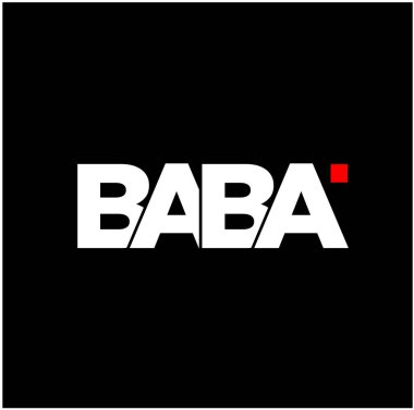 BABA harf simgesi. BABA marka adı ilk harfler monogram.