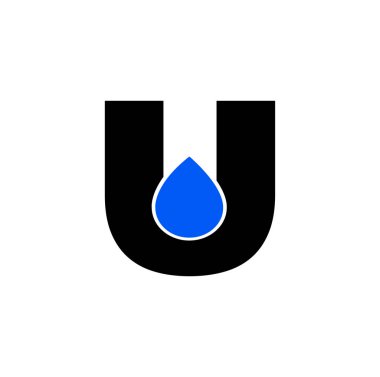 Su damlası ikonlu bir mektup. U marka adı.