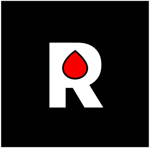 P降品牌图标 带有红色空格的D字 — 图库矢量图片