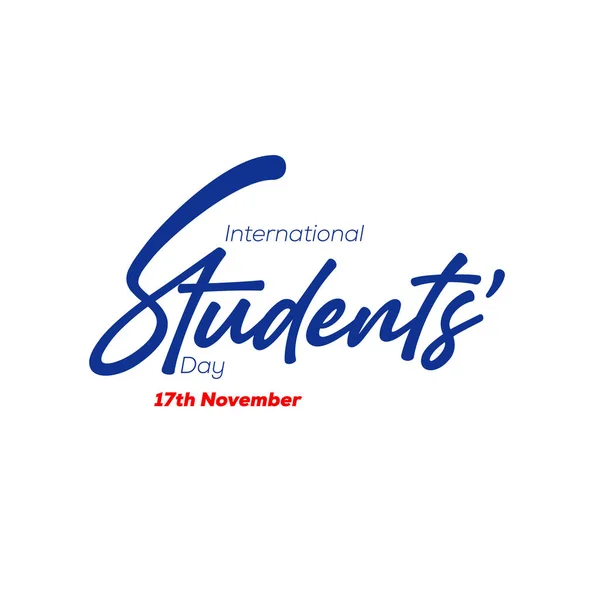 Pos Ucapan Selamat Siang Mahasiswa Internasional - Stok Vektor