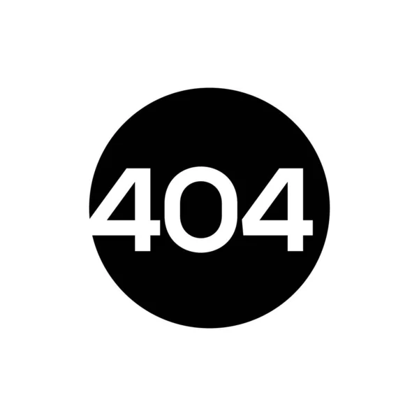 404 Internet Error Page Icon 404 Number Symbol — Stock Vector