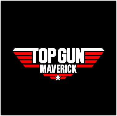 İki renkli Top Gun Maverick yazı karakteri simgesi.