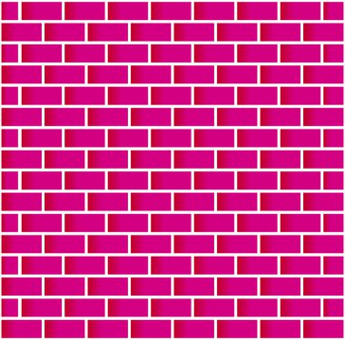 parlak Pembe Tuğlalar vektör duvarı arka planı.