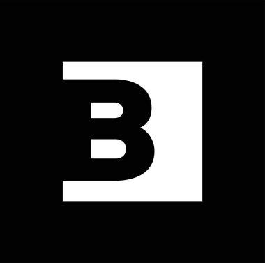 B harfi tipografi vektör simgesi. B marka adı.