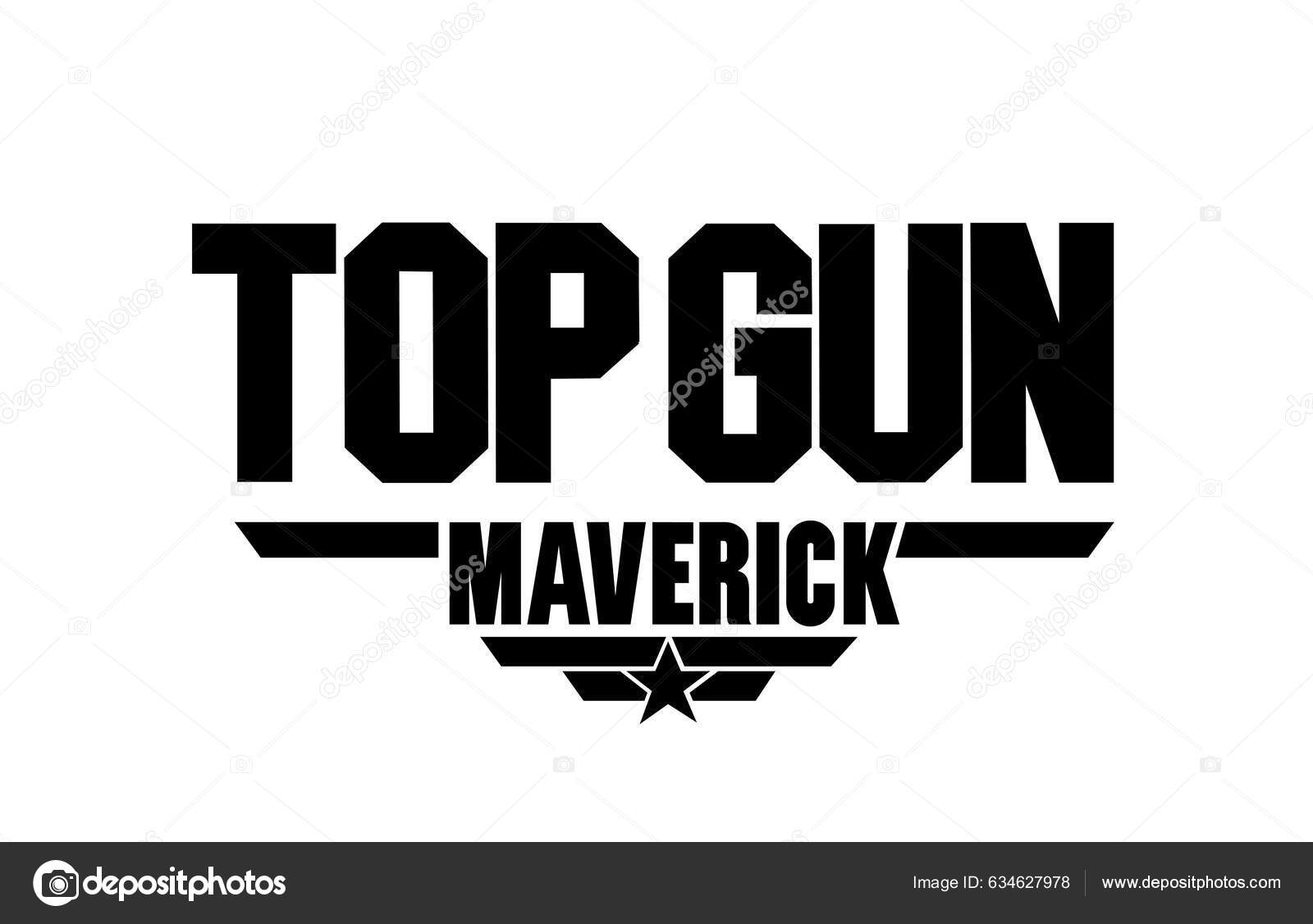 Top Gun Maverick Icon Top Gun Maverick Black White Typo vector, gráfico vectorial © Typoindia