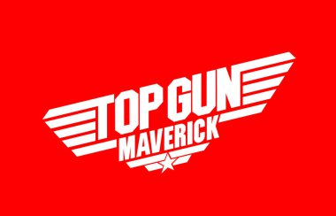 Top Gun Maverick typography monogram. Topgun lettering.